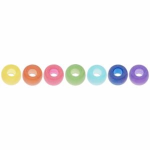 Rico Design itoshii - Ponii Beads frozen Regenbogen 9x6mm 400 Stück