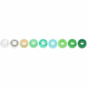 Rico Design itoshii - Ponii Beads Grün Mix 9x6mm 80 Stück