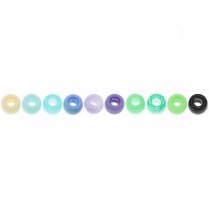 Rico Design itoshii - Ponii Beads Aqua Mix 9x6mm 80 Stück