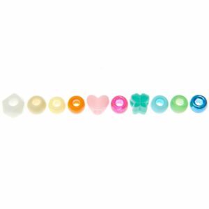 Rico Design itoshii - Ponii Beads Star Mix 9x6mm 80 Stück