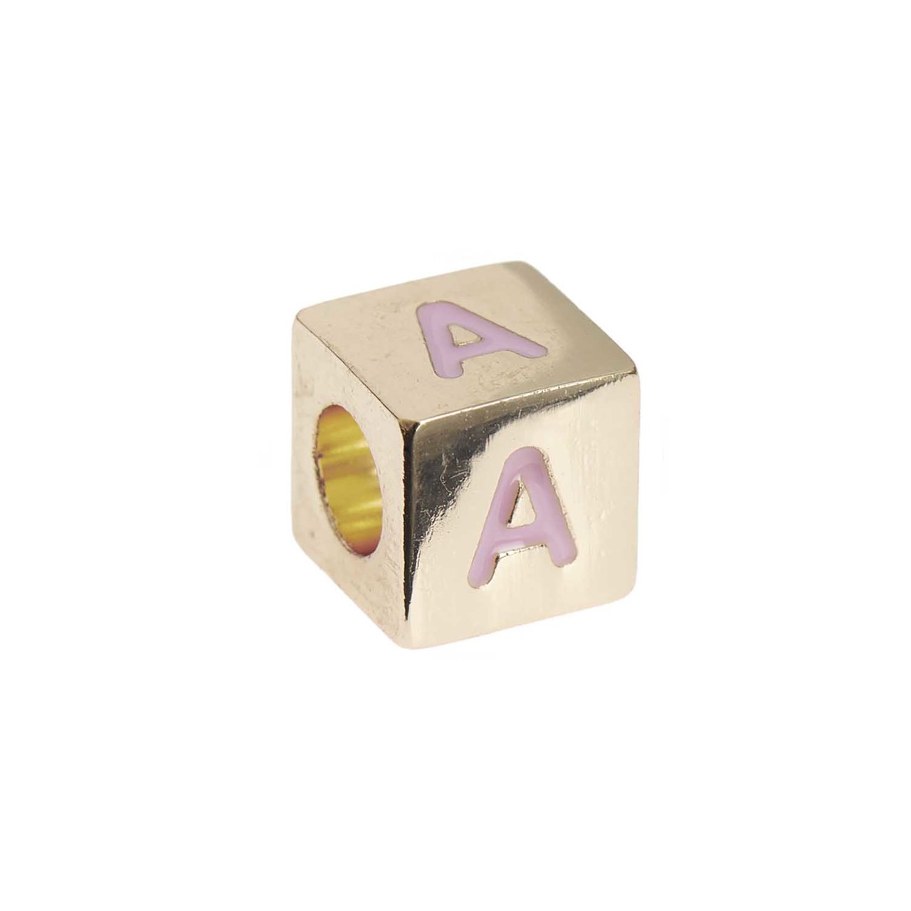 Rico Design itoshii – Ponii Beads Buchstabenwürfel gold 10x10x10mm A