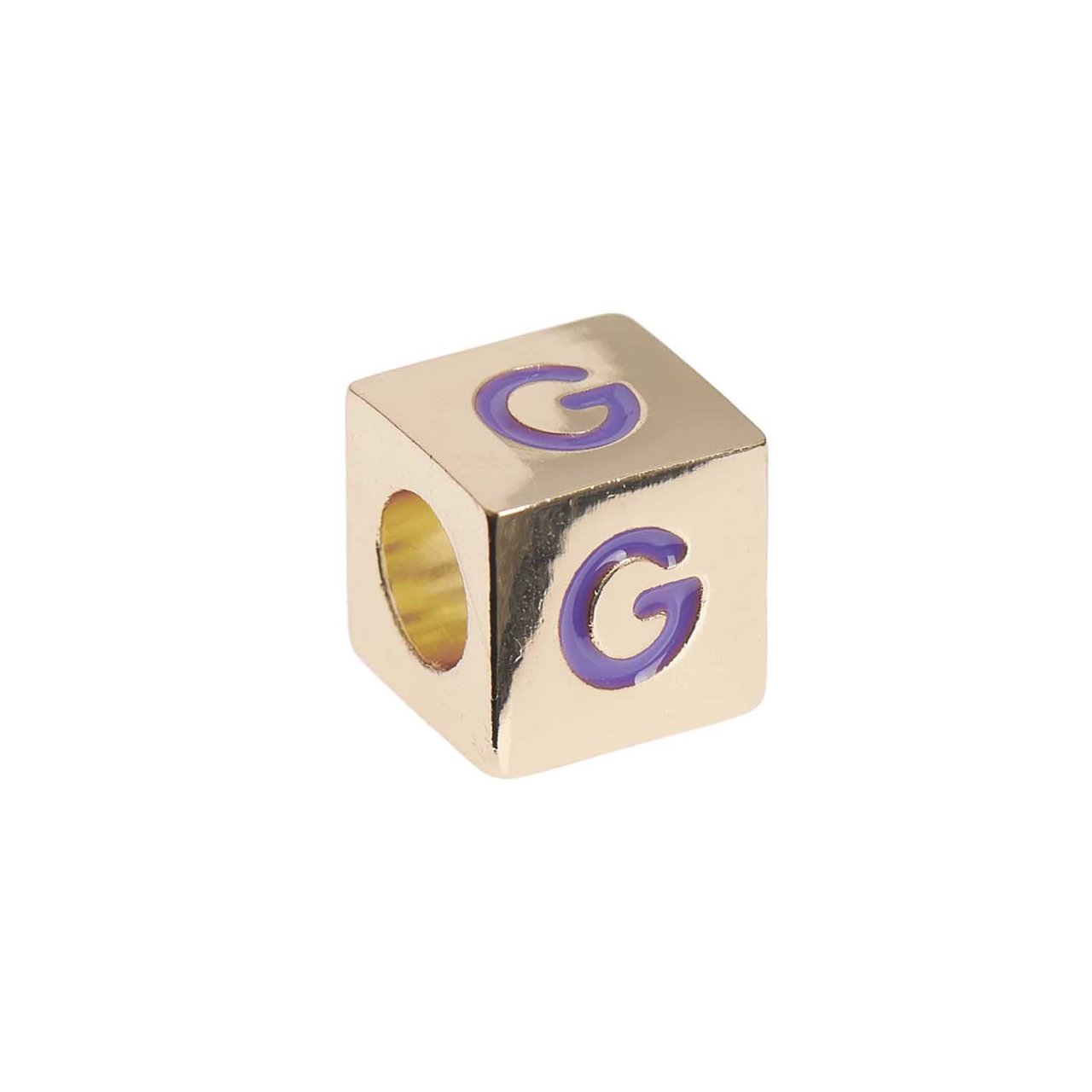 Rico Design itoshii – Ponii Beads Buchstabenwürfel gold 10x10x10mm G