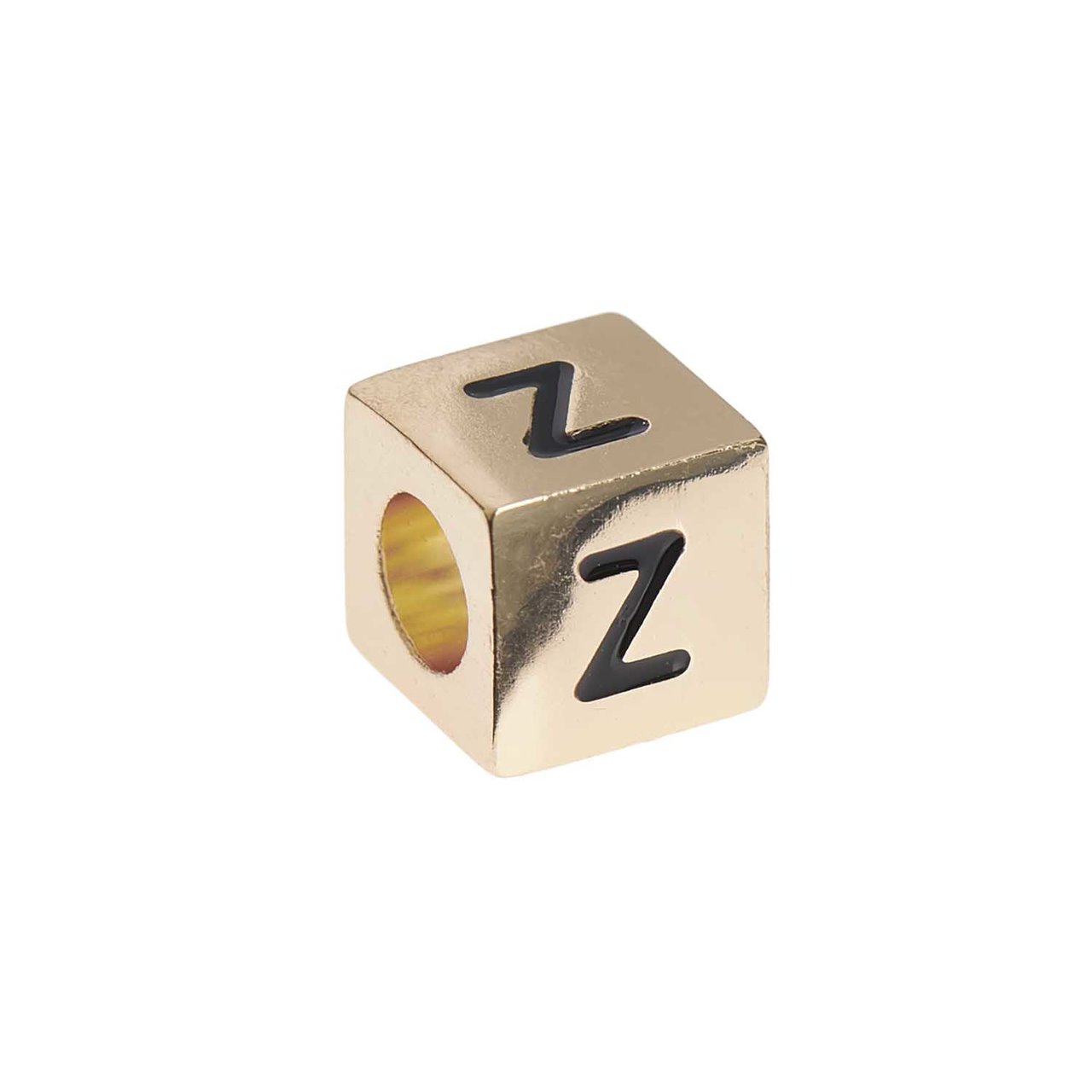 Rico Design itoshii – Ponii Beads Buchstabenwürfel gold 10x10x10mm Z