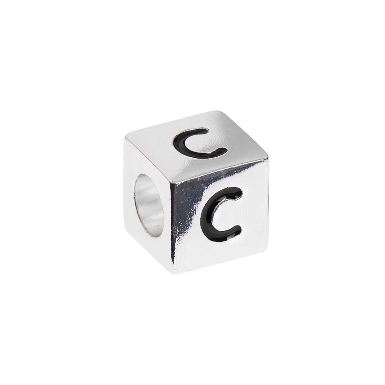 Rico Design itoshii – Ponii Beads Buchstabenwürfel silber 10x10x10mm C