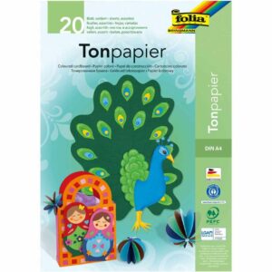folia Tonpapierblock DIN A4 20 Blatt