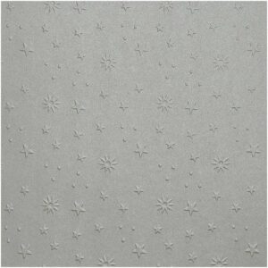 folia Prägekarton Sterne 50x70cm 220g/m² silber