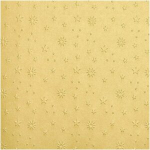 folia Prägekarton Sterne 50x70cm 220g/m² gold