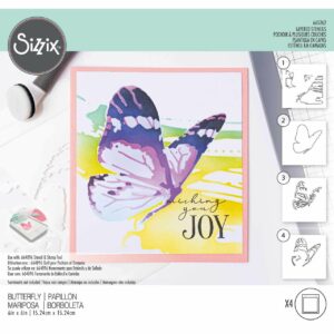 Sizzix Layered Stencils Butterfly by Olivia Rose