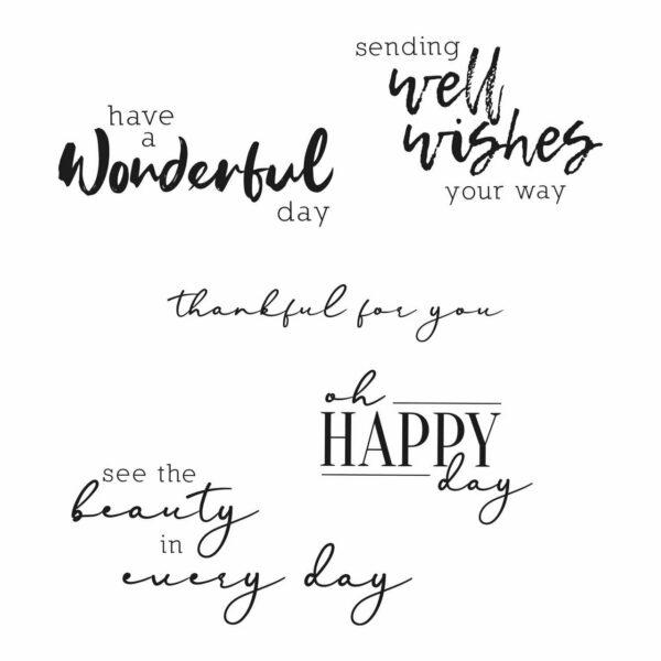 Sizzix Clear Stamps Sunnyside Sentiments by Pete Hughes