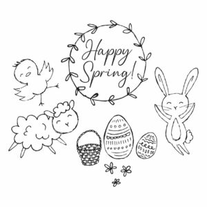 Sizzix Clear Stamps Set Spring Essentials by Olivia Rose