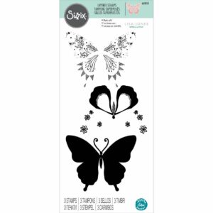 Sizzix Layered Clear Stamps Decorated Butterfly by Lisa Jones