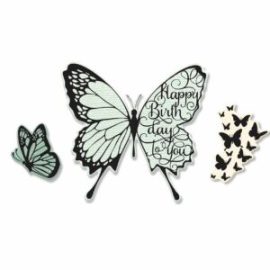 Sizzix Framelits Die Set Stamps Butterfly Birthday