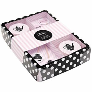 Rico Design Cupcake Deko Set schwarz-weiß 48teilig