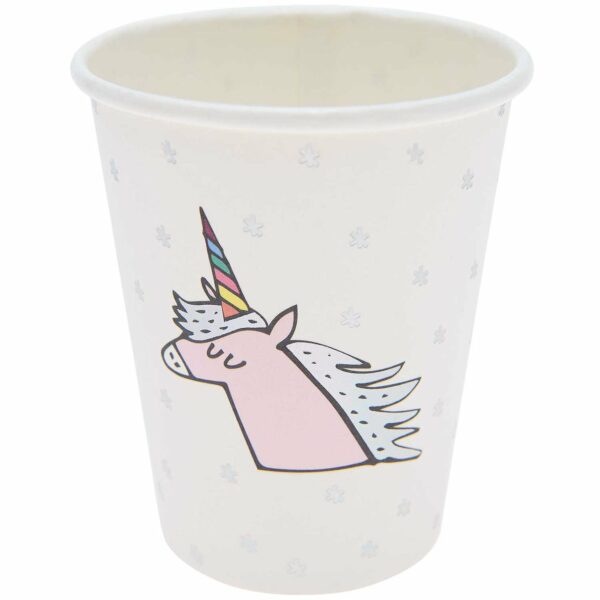 YEY! Let's Party Pappbecher Einhorn 200ml 12 Stück