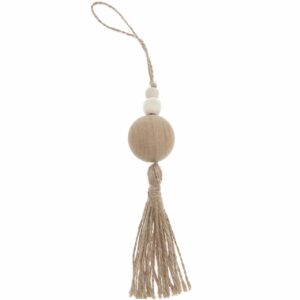 Ohhh! Lovely! Deko-Tassel mit großer Holzperle natur 16cm