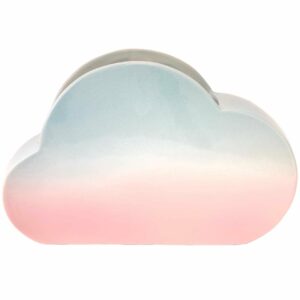 Rico Design Keramik Vase Wolke 25x6x16cm blau-rosa