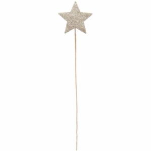 Rico Design Glitter-Picker Stern gefüllt 27x5cm gold