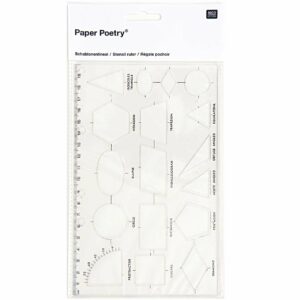 Paper Poetry Schablonenlineal geometrische Formen 20x12