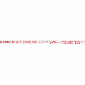 Rico Design Ribbon thank you wollweiß-grau 2m