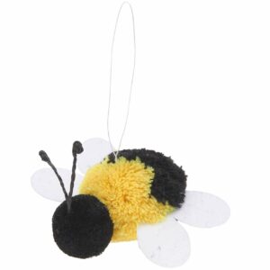 Rico Design Pompon Biene zum Aufhängen 9x12x5cm