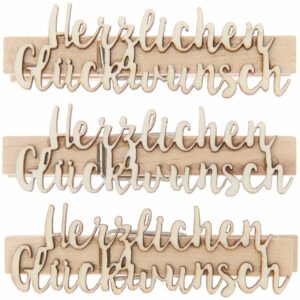 Rico Design Holzklammern Herzlichen Glückwunsch 10x70mm 3 Stück