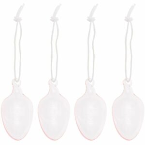 Rico Design Glas Eier transparent-rosa 4 Stück Ø 3cm