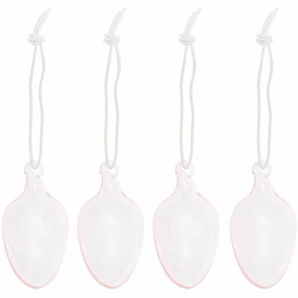 Rico Design Glas Eier transparent-rosa 4 Stück Ø 3cm
