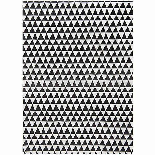 Rico Design Paper Patch Papier Dreiecke schwarz-weiß 30x42cm