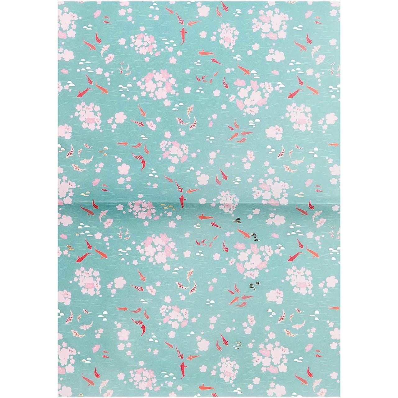 Rico Design Paper Patch Papier Jardin Japonais Kois & Blumen 30x42cm