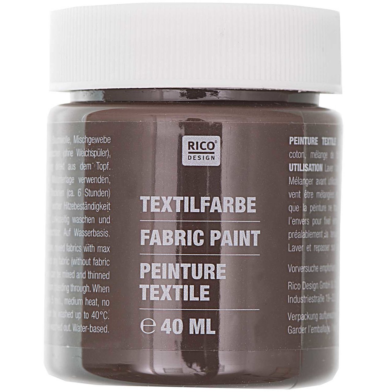 Rico Design Textilfarbe 40ml dunkelbraun