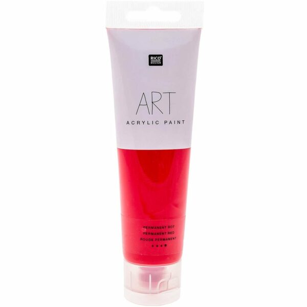 Rico Design ART Künstler Acrylfarbe 100ml permanent-rot