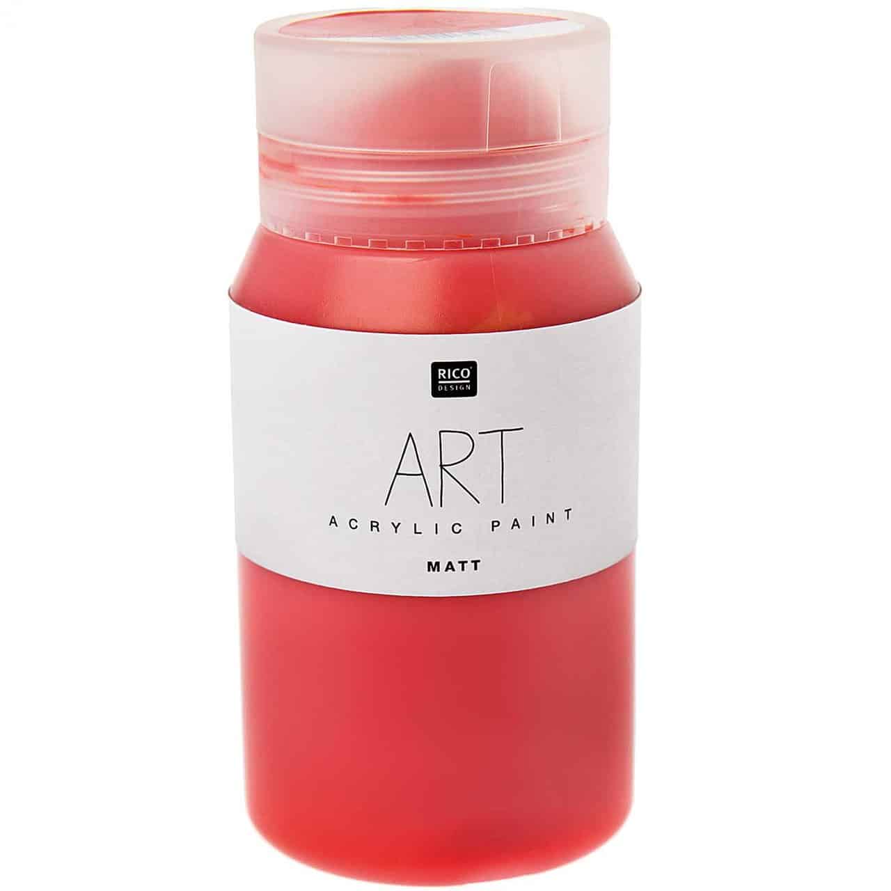 Rico Design ART Künstler Acrylfarbe matt 500ml rot