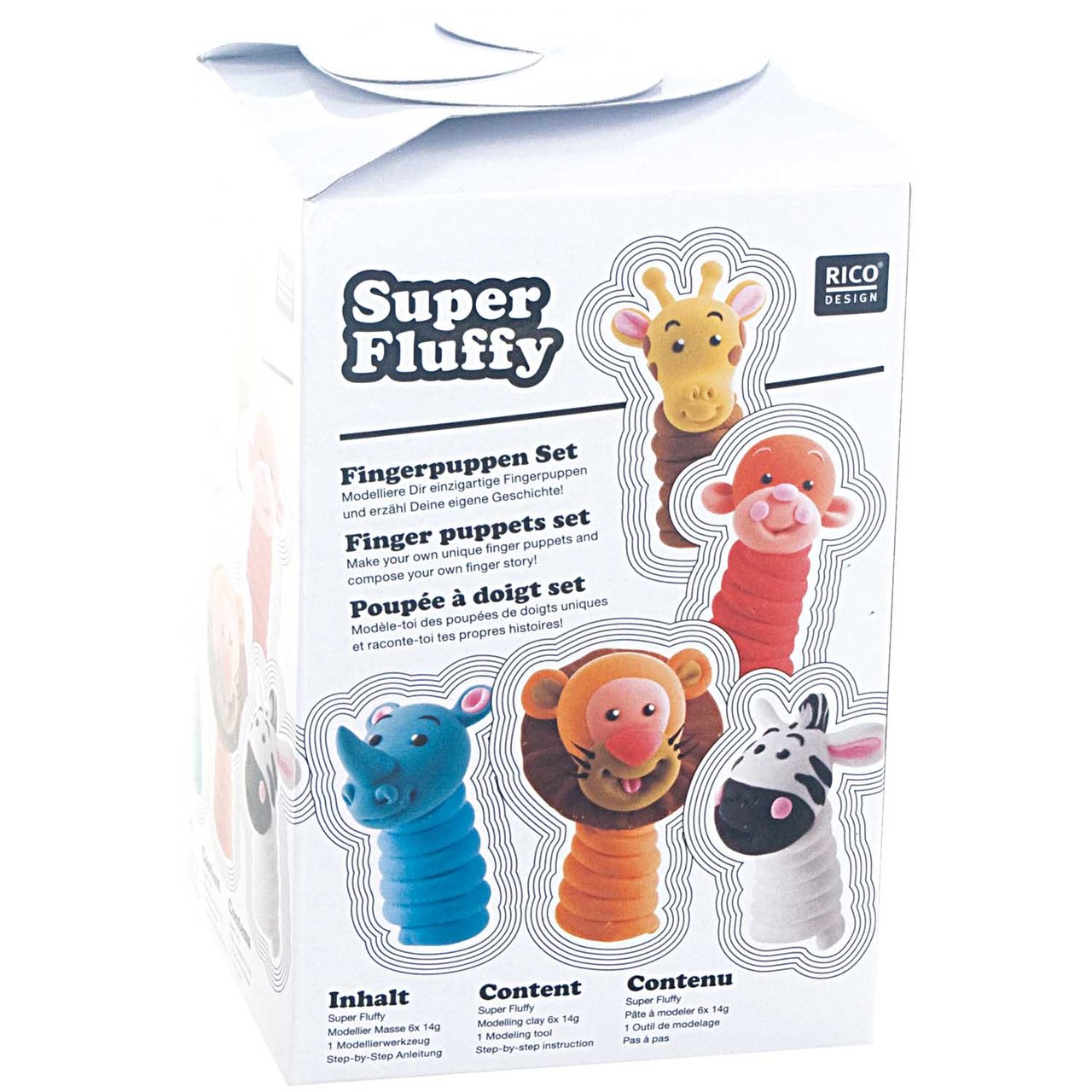 Rico Design Super Fluffy Set Fingerpuppen