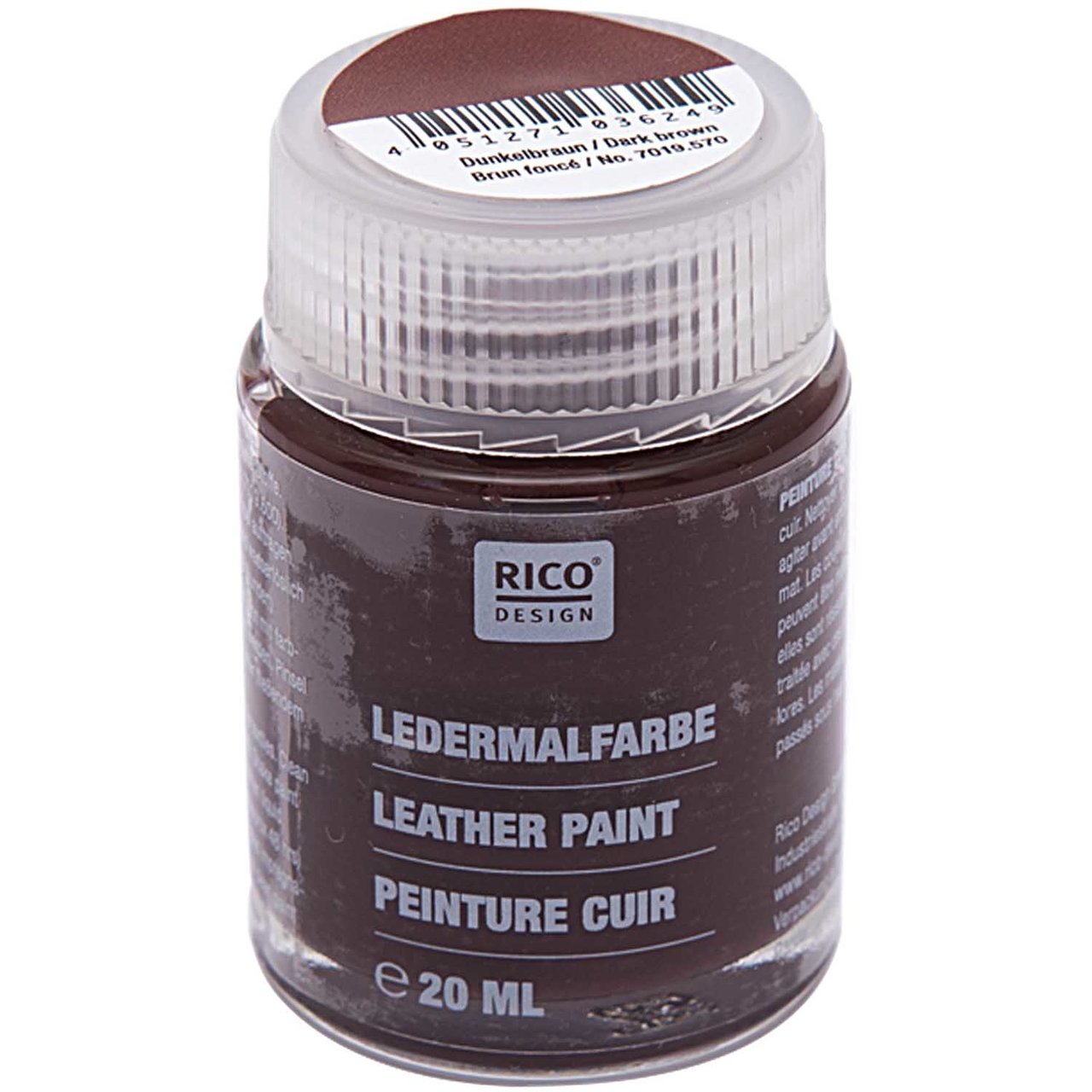 Rico Design Ledermalfarbe 20ml dunkelbraun