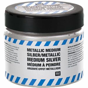Rico Design Metallic Medium silber 187g