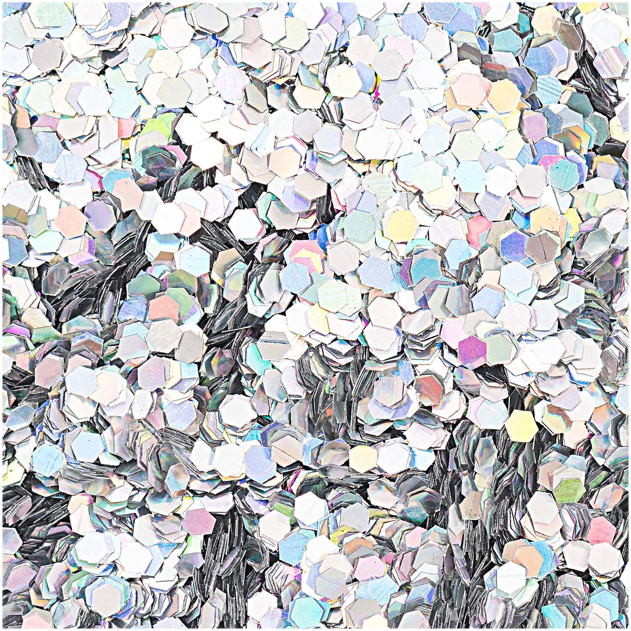 Rico Design Hologramm Glitter große Flakes 6g silber