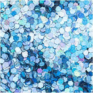 Rico Design Hologramm Glitter große Flakes 6g atlantikblau