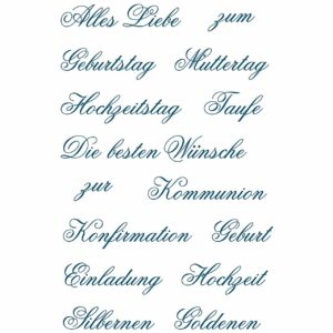 Paper Poetry Silikonstempel Familienfeste 15 Motive