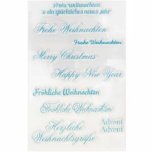 Paper Poetry Silikonstempel Schriften Weihnachten 9 Motive