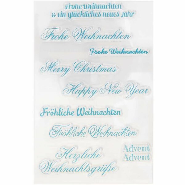 Paper Poetry Silikonstempel Schriften Weihnachten 9 Motive