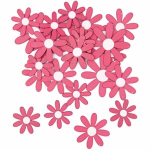 Rico Design Blüten aus Holz pink 12 Stück