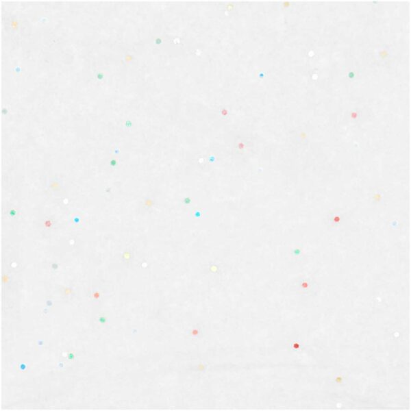 Paper Poetry Seidenpapier Punkte 50x70cm 17g/m² 5 Bogen weiß multi