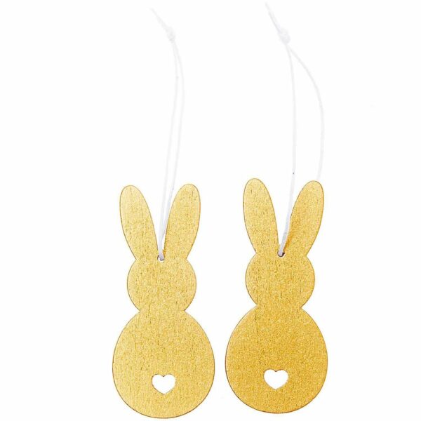 Ohhh! Lovely! Holzhänger Hase 2 Stück gold