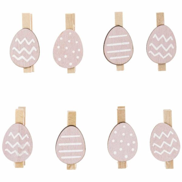 Ohhh! Lovely! Dekoklammern Osterei 8 Stück rosa