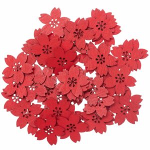 Ohhh! Lovely! Holzstreu Kirschblüte 48 Stück rot