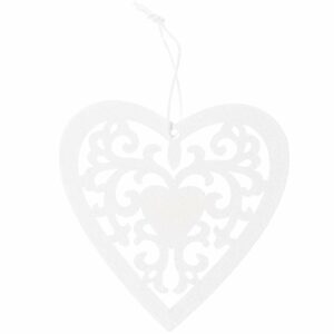 Ohhh! Lovely! Holzhänger Herz Ornament L weiß