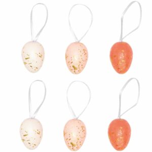 Ohhh! Lovely! Eier zum Hängen rosa-gold Mix 4cm 6 Stück