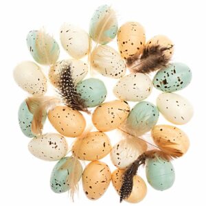 Ohhh! Lovely! Eier und Federn creme-blau 4cm 24 Stück