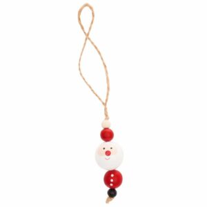 Ohhh! Lovely! Holzhänger Santa aus Holzkugeln rot-weiß 3x16cm