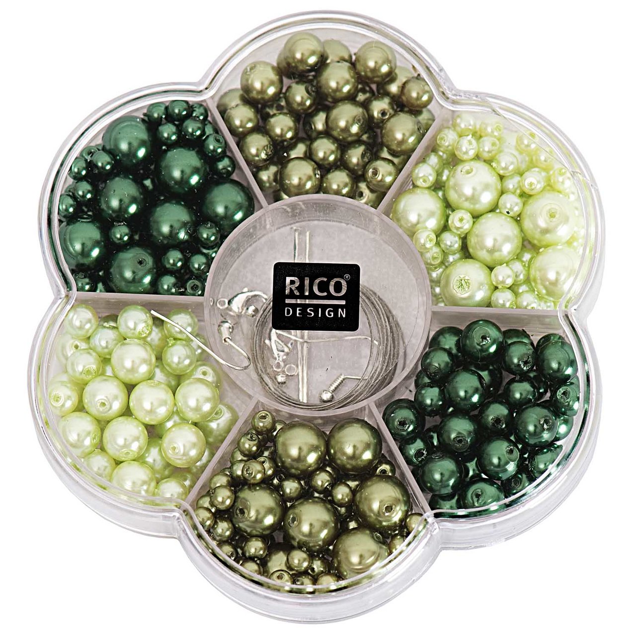 Rico Design Renaissance Perlen-Set grün Mix